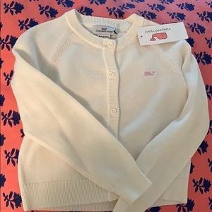 Vineyard Vines toddler cardigan in cream, 3T, NWT